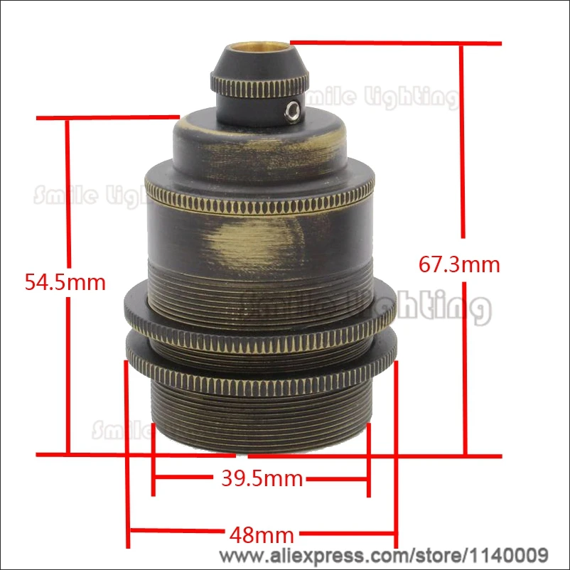 1 шт E27 старинный держатель лампы античная латунь реветь свет гнездо с резьбой держатель лампы
