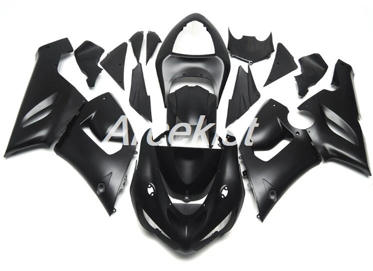 

4 Gifts New ABS Fairings Kit Fit for kawasaki Ninja ZX6R 636 2005 2006 6R 05 06 ZX-6R Fairing set custom all black matte