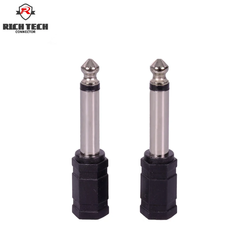 

50Pcs 6.35mm 1/4" Male To 3.5mm 1/8" Female Audio Adapter 6.35 to 3.5 Jack Stereo Converter For Headphone Microphone Connector