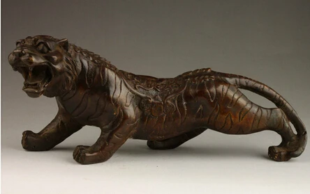 

Art Bronze Decoration Crafts Brass Collect Handmade Old Bronze Statue bronze Healing Ferocious Tiger