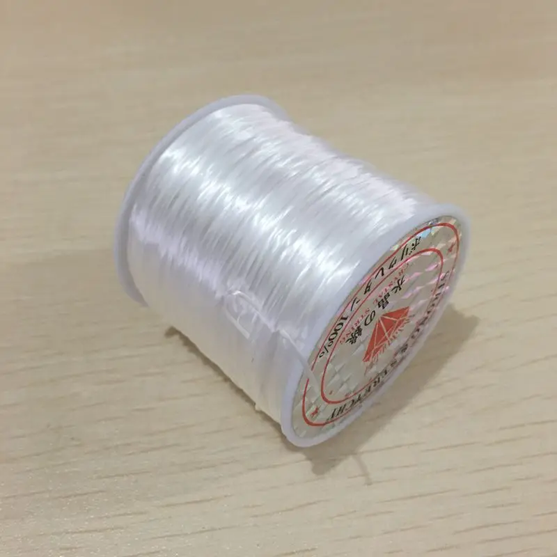 White, Brown and Black 3 Rolls 1 mm Elastic String Elastic Cord Beading Cord Thread for Jewelry Making 50 Meters/Roll
