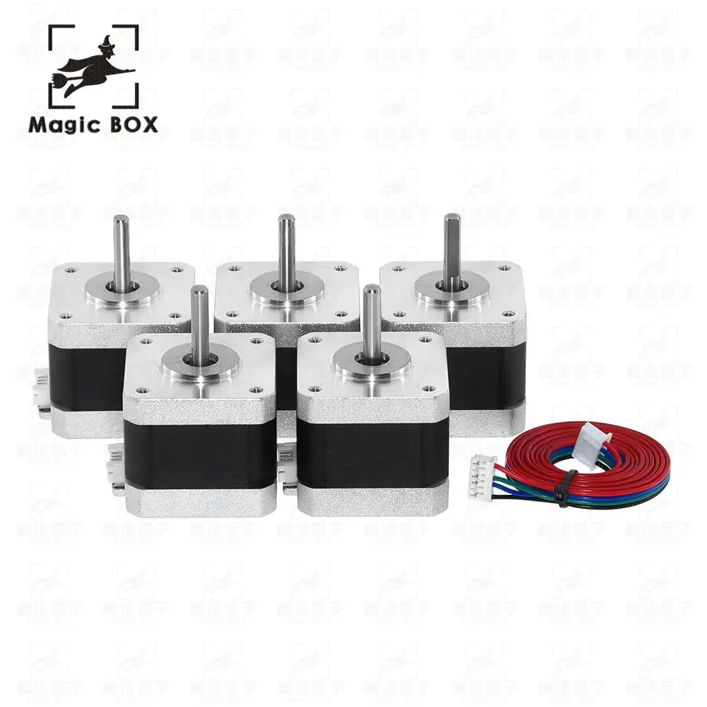 

5pcs Nema17 Stepper Motor 42 motor Nema 17 motor 42BYGH 38MM 1.7A ( 17HS4401 ) 17HS4401S motor for CNC XYZ 3d printer motor