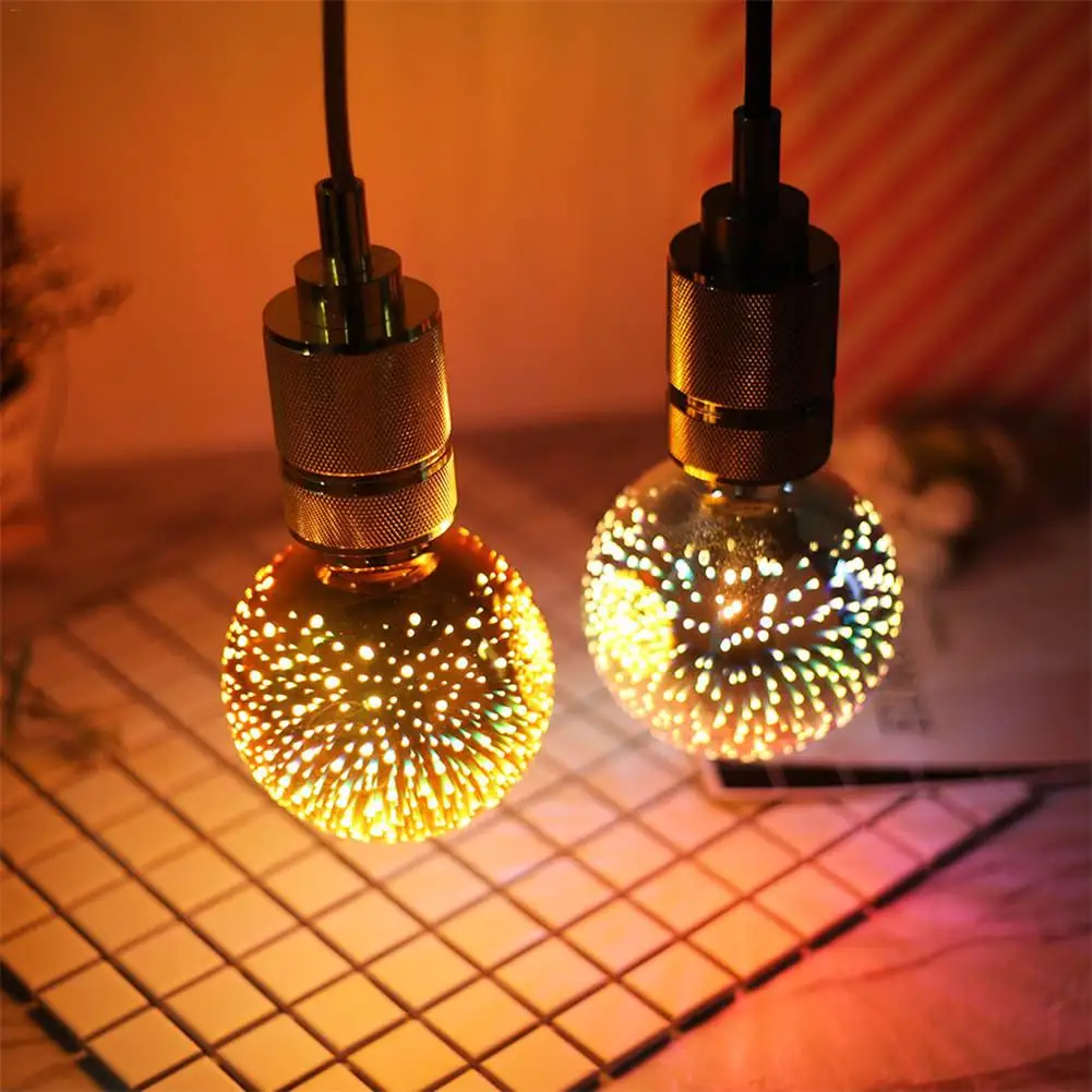 

LED Filament Light Stereo 3D Bulb Warm White Bar Decoration Lamp Home Decor Party Wedding