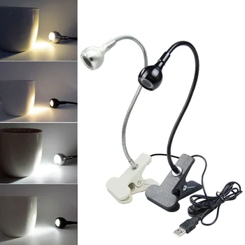 

LED Desk Lamp With Clip 3W Flexible LED Reading Lamp USB Power Supply LED Book Tablet Lamp Warm White/White Clamp Light