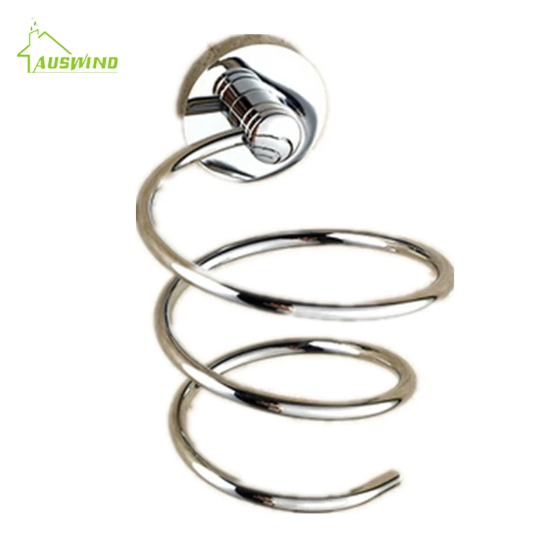 

Modern Solid Brass Bathroom Accessories Storage Rack Holder Chrome Finished Hair Dryer Holder