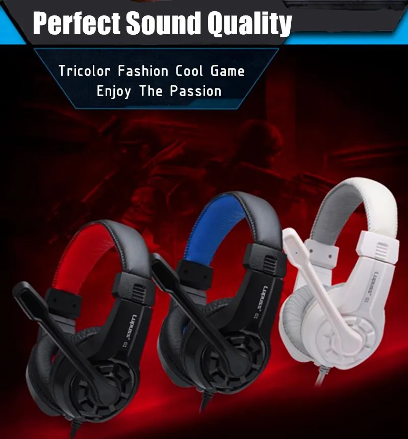 Original LPS G1 Music Super Bass Gaming Headset casque Audio Earphone Light Headphone with Microphone for Computer PC gamer