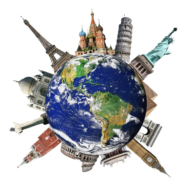 Aliexpress.com : Buy Kakuder 3d sticker 2017 Travel Around The World ...