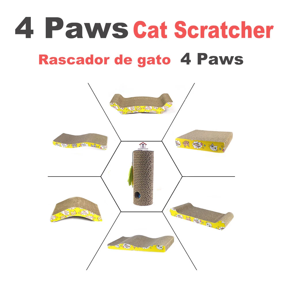 Скребок для кошек гофрированная бумажная доска домик для кошек Когтеточка для кошек скребок башня игрушка продукция для домашних животных Gatos