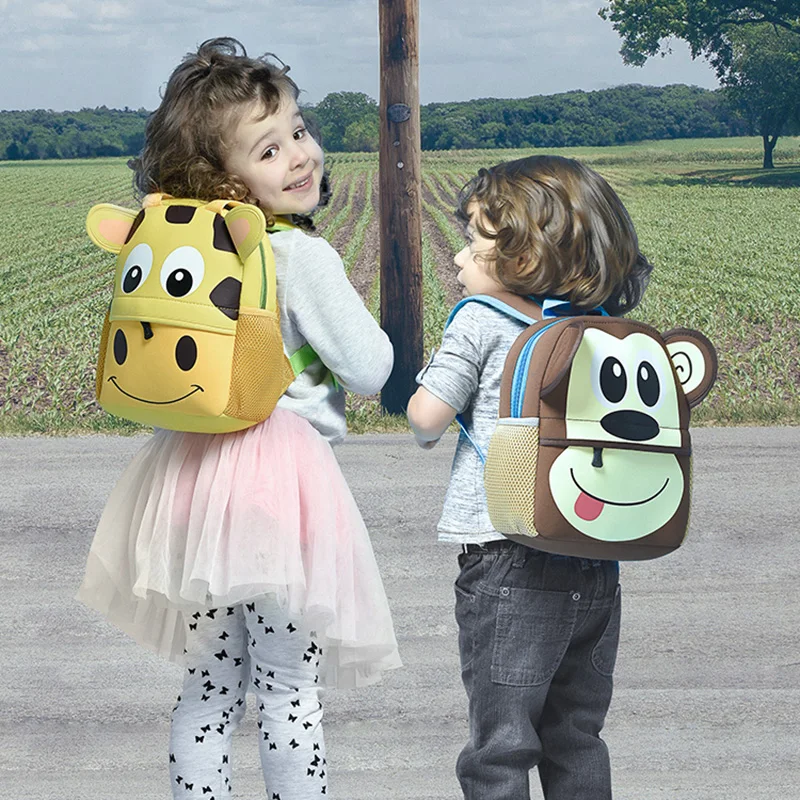  Cute Kids Toddler School Bags 3D Cartoon Dinosaur Backpack Neoprene Kindergarten Schoolbag Girl Boy - 32953794756