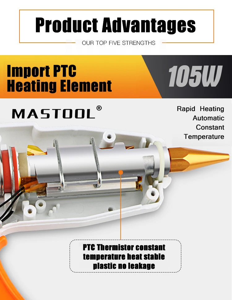 110 В 220 в 240 в 30 Вт DIY Мини термоклеевой пистолет высокотемпературный термоплавкий из нержавеющей стали медный намордник клеевой пистолет