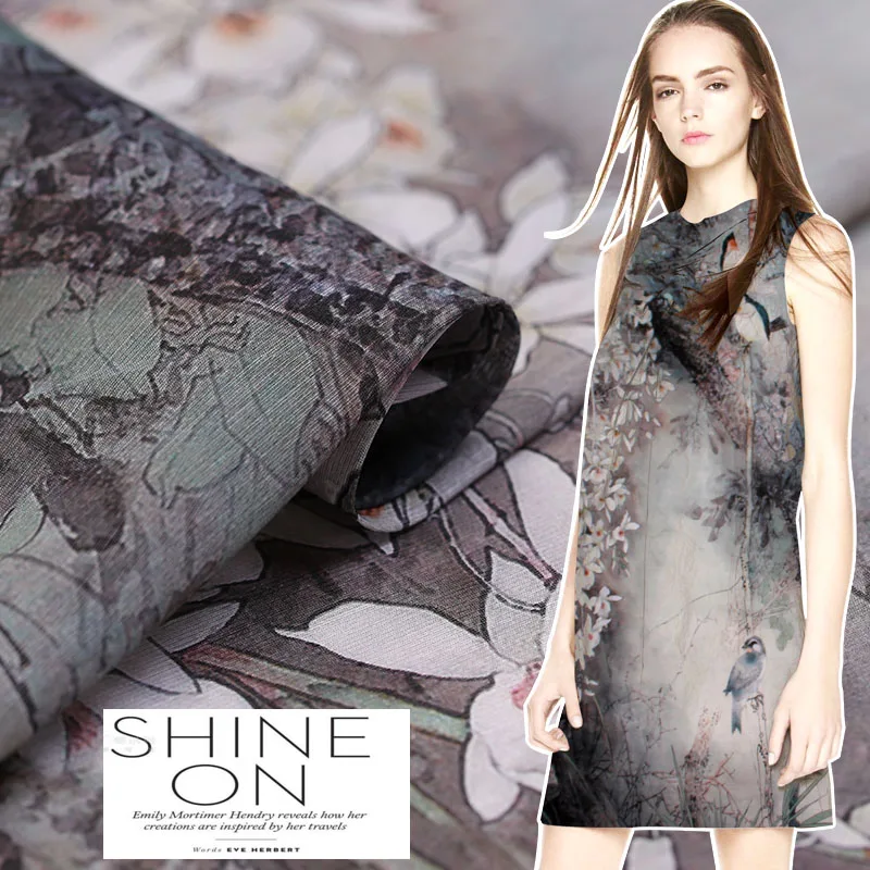 

Summer clothing shirt silk linen fabric cheongsam silk fabric for dress breathable natural linen fabric wholesale linen cloth