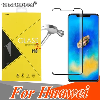 

50pcs 3D Full Cover Curved Tempered Glass For Huawei P20 Mate 20 Pro Lite Screen Protector Premium Guard Film With Yellow Box