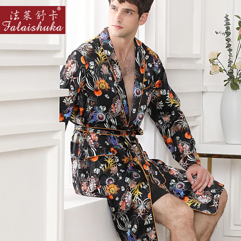 Благородный шелк тутового халаты наборы мужские с длинными рукавами 19 Momme из натурального шелка модные цветочные мужские элегантное платье шорты костюмы T9053