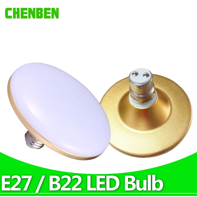 

Bright UFO LED Bulb E27 15W 20W 30W 40W 50W Powerful B22 LED Lamp Light Bulbs 220V Ampoule Bombillas Led for Home Cold White