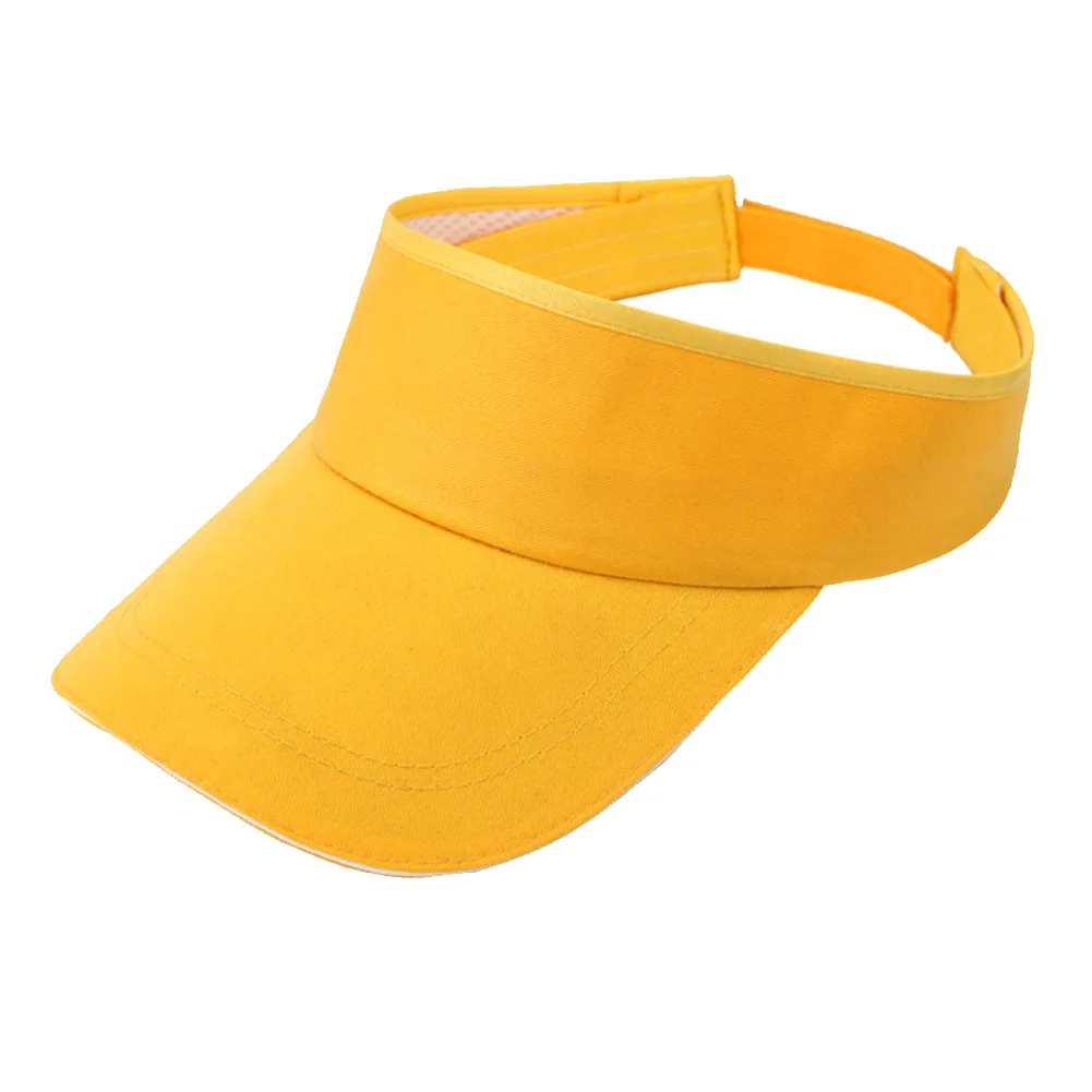 Women Men Adjustable Half-Head Sun Protection Visor Baseball Golf Hat Summer UV Protection Sun Visor Cotton Sports Headband Cap