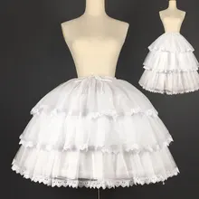 Милая Короткая Пышная юбка-американка с кружевной отделкой; бальное платье в стиле Лолиты