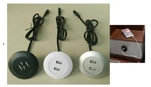 2019 круглая мини двойная USB зарядка розетка для мебели диван или край быстрое