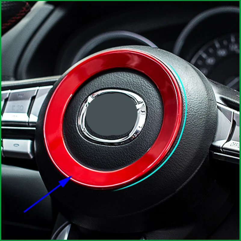 Для Mazda CX-5 CX5 M3 Axela 2017 2018 руль автомобиля Логотип рамка наклейка Накладка авто