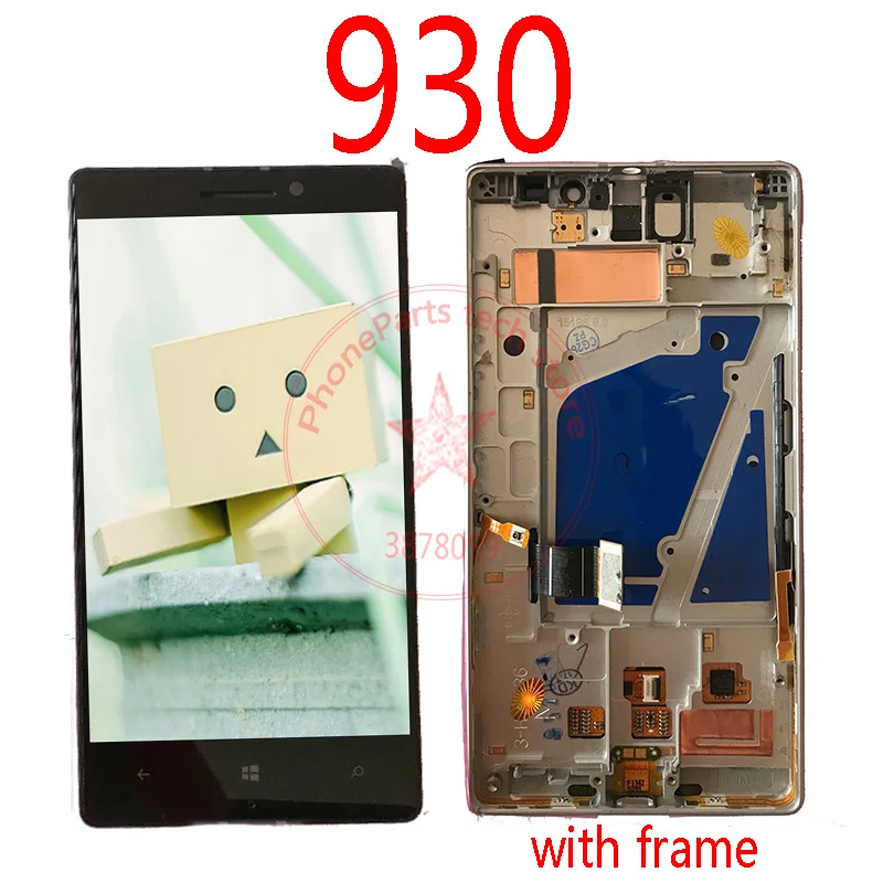 

Original For Nokia 930 Microsoft Lumia930 lcd display screen Digitizer Assembly with frame for nokia930 RM-1087