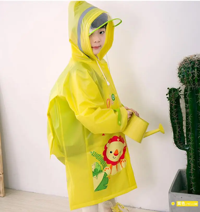 11.Students Raincoat With School Bags Cool Children Rain Coat Kids rain Jacket pocket Waterproof Rain Suit Children Raincoat Long Rain jacket