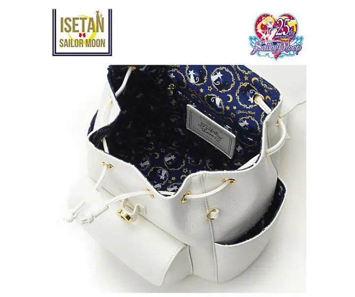 Mochila de Metal com Logo para Senhoras Multifuncional em Couro Logotipo de Metal Mochila Preta Branca Luna 1 Peça pu Lua ou 12 High Quality Bolsas e Malas