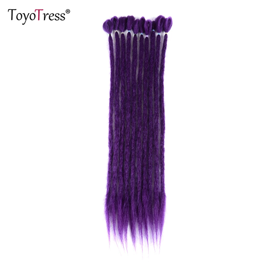Dreadlocks Synthetic Hair Extensions Pure Ombre Crochet Hair Braids For Women 22inch 1strand and 10strands/pack Toyotress Store