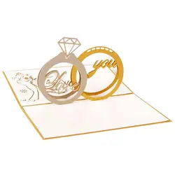 Идеальный-День Святого Валентина подарок Любовь в руке 3D Pop up поздравительная Почтовая открытка соответствия конверт Лазерная вырезка