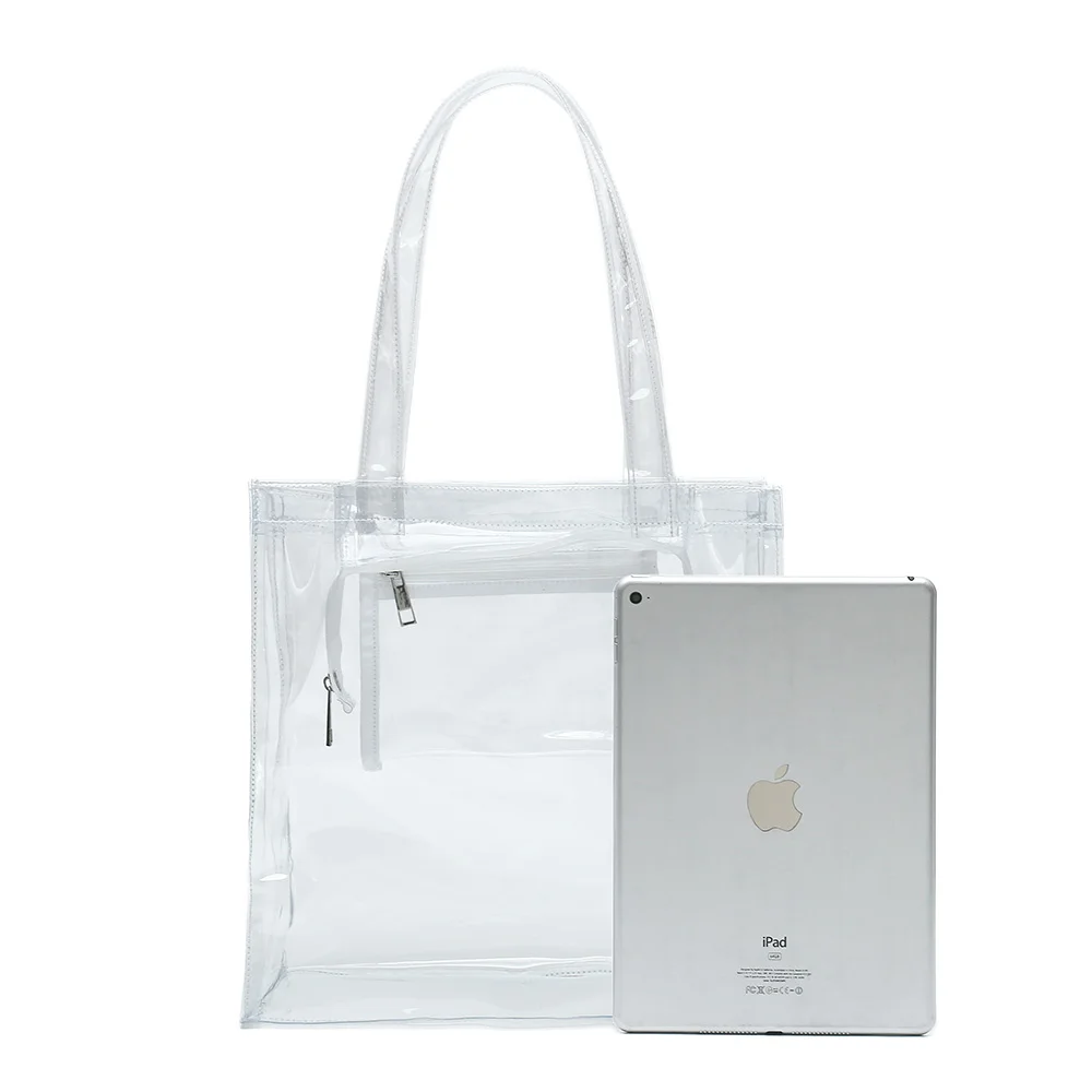 Ясно Цвет ПВХ пляжная сумка с застежкой-молнией закрытия прозрачная сумка для пользовательские рекламные пакеты