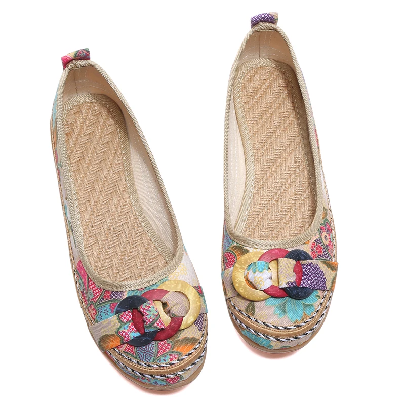 

loafers women flats spring autumn sneakers women shoes flower round toe espadrilles platform shoes casual canvas shoes women 39