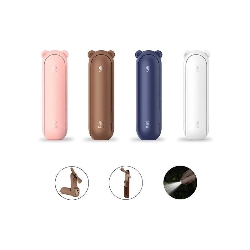 

Xmund XD-LD4 3 In 1 USB Handheld Fan Portable Folding 2 Speed Wind Desk Fan 2000mAh Power Bank Flashlight For Camping Travel
