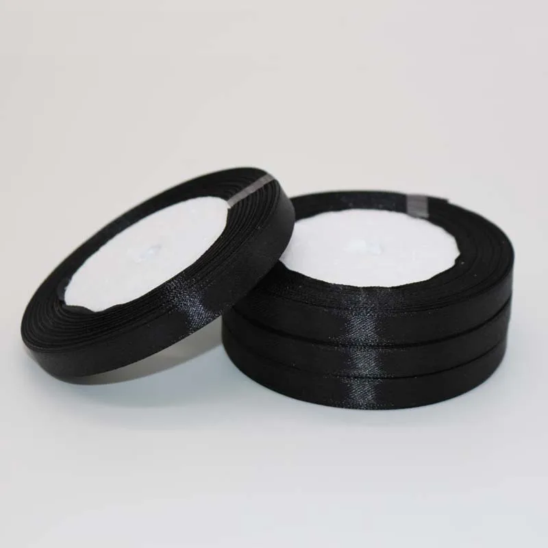 1 шт. черная шелковая атласная лента 25 ярдов|silk satin ribbon|satin ribbonsatin ribbon wholesalers |
