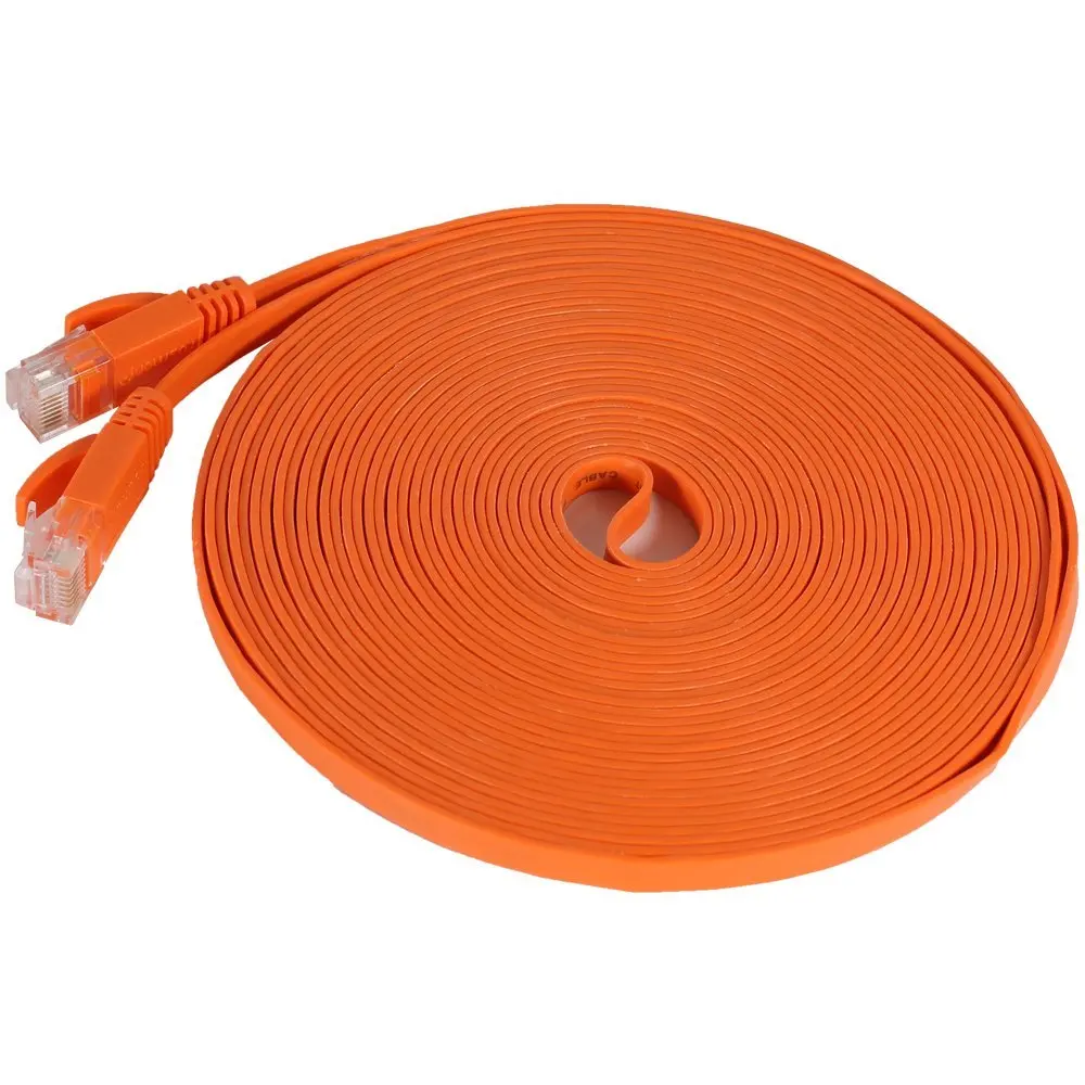 Провод из чистой меди CAT6 плоский сетевой кабель UTP Ethernet соединительный RJ45 LAN