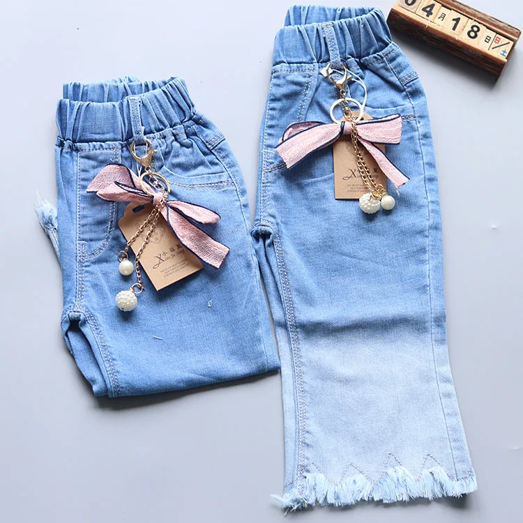 Baby Girls Jeans Shorts Denim Capris Pants children's jeans for girls