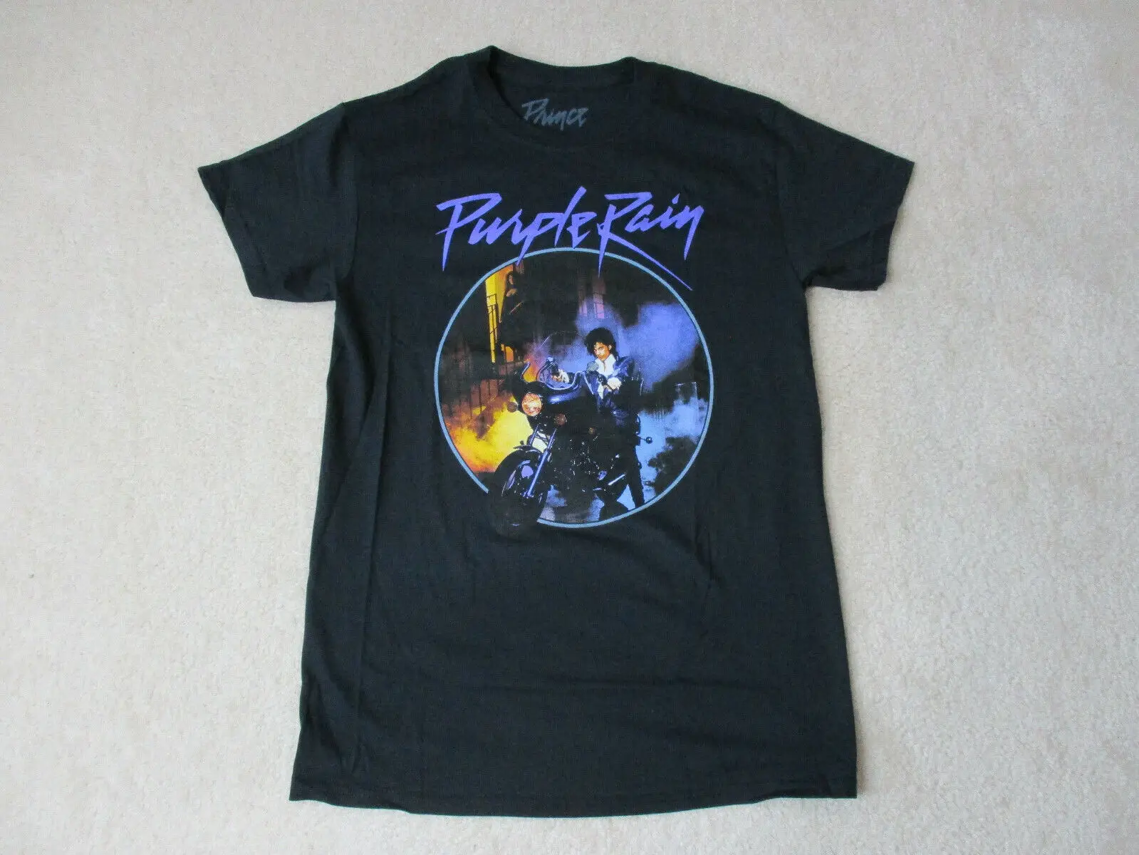 

NEW Prince Purple Rain Concert T Shirt Adult Small Black Singer Rock Band Mens Casual T-Shirt Male Short Sleeve Pattern