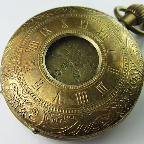 Old 100% Antique Double Cover Tourbillon MoonPhase  Mens Mechanical Pocket Watch