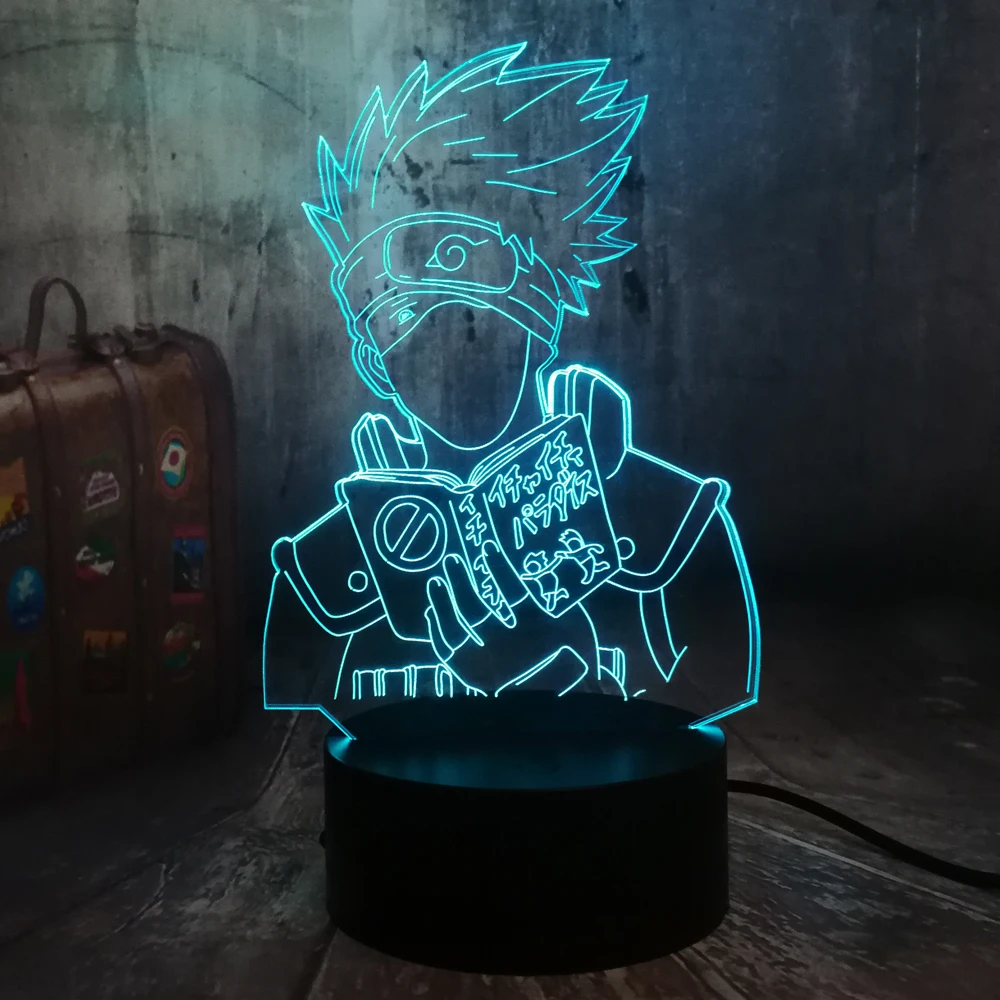 

Naruto Anime Hatake Kakashi Uzumaki 3D LED Night Light USB Table Sleep Lamp Home Decor Child Boy Kid Toys Holiday Christmas Gift