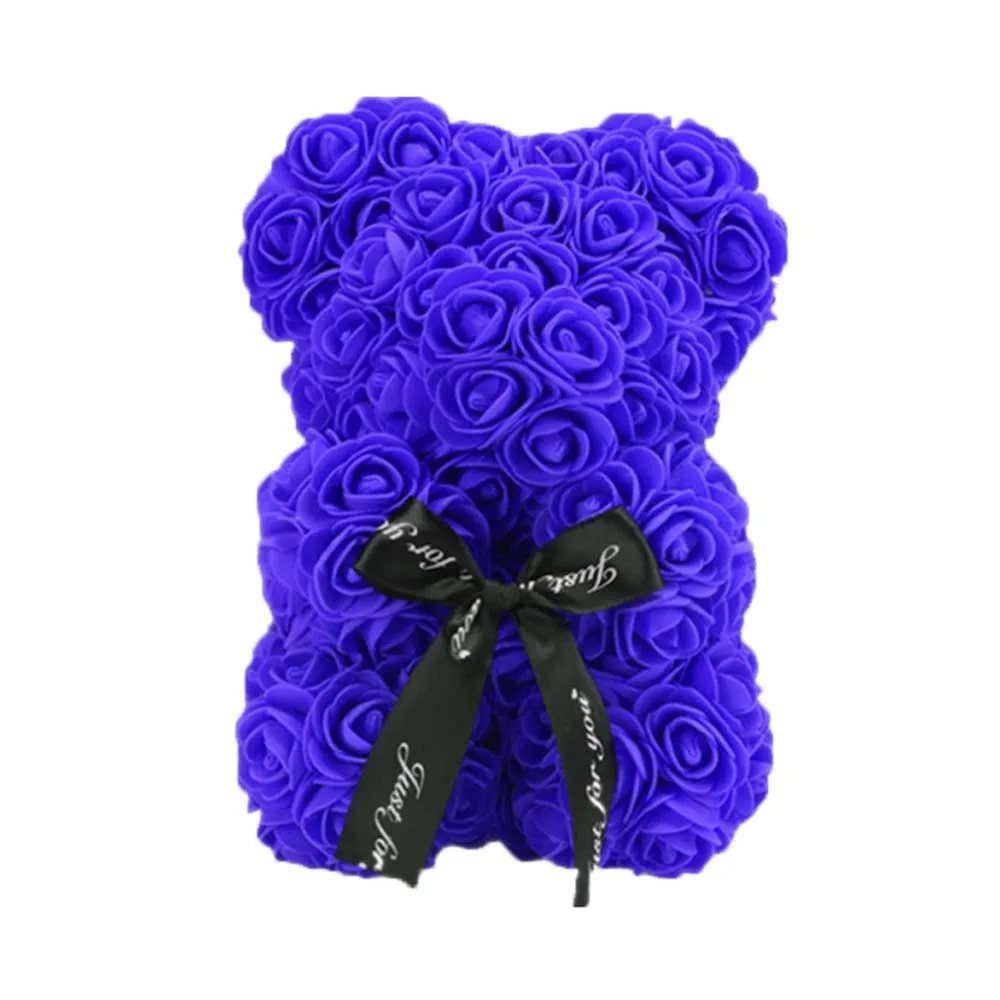 

Artificial Roses Bear Flower 25 Cm Valentine's Day Gift Rose Teddy Bears Holiday Wedding Flowers Bear Rose Party Decoration