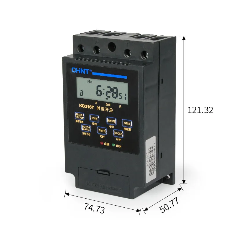 

CHINT Power Supply Timer KG316T Street Lamp Microcomputer Time Controller Time Control Switch Timing Switch 220v