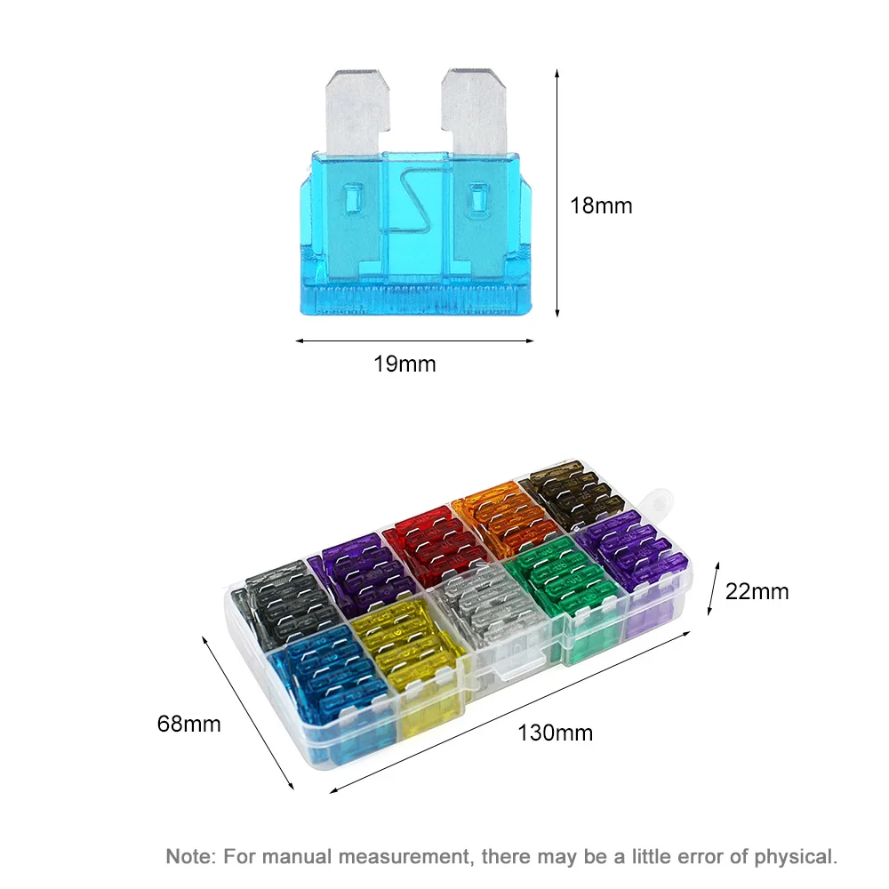 Универсальный 60 шт. ассортимент автомобилей Стандартный плавкие предохранители 2A 3A 5A 7.5A 10A 15A 20A 25A 30A 35A для автомобиля мотоцикла Лодка Грузовик