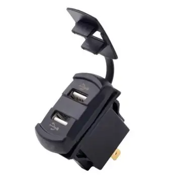 

EDFY-12V Dual USB Car Charger Lighter Power Socket Digital Voltmeter Switch Panel