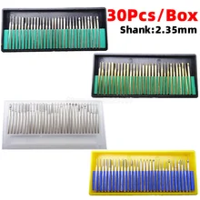 30PCS Diamond Drill Bits Set For Carving Engraving Card Grinding Tool Kit Burr Glass Tools Burs Wheel Abrasive Head With Box