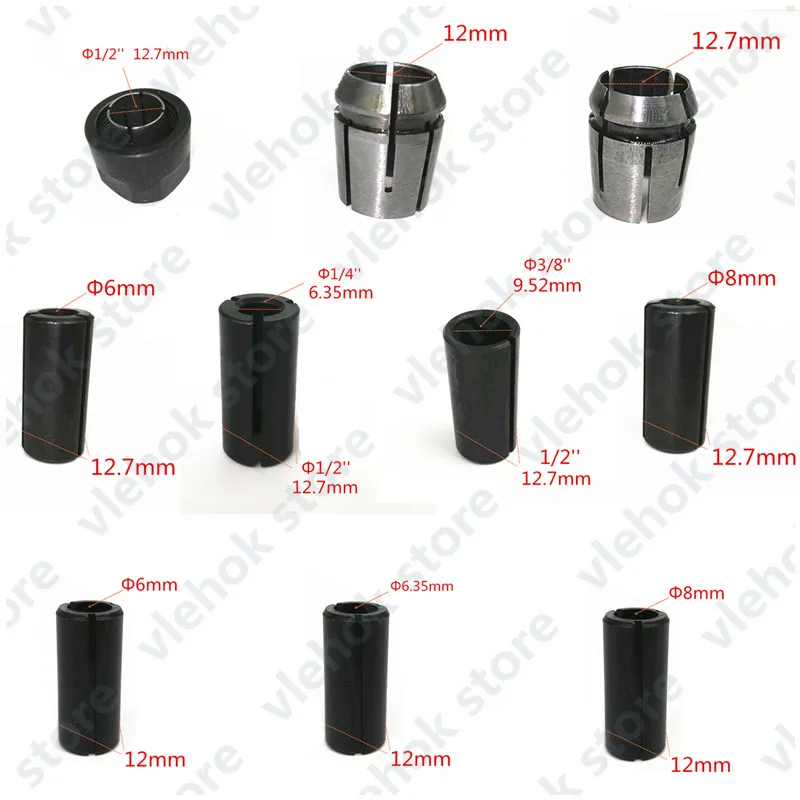 Collet Cone 763629 0 763622 4 763628 2 1/2" 1/4" 3/8" for MAKITA 3612Y