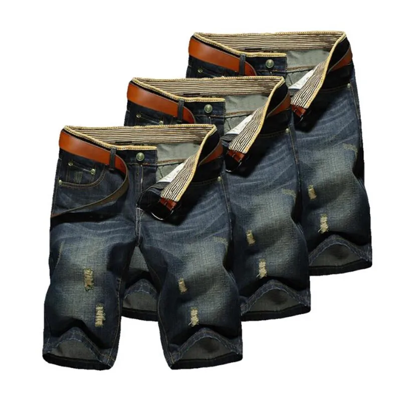 

2019 Hot JEANS Pants Casual Men 's 1Pcs Cotton NEW Denim Fashion SHORTS Summer