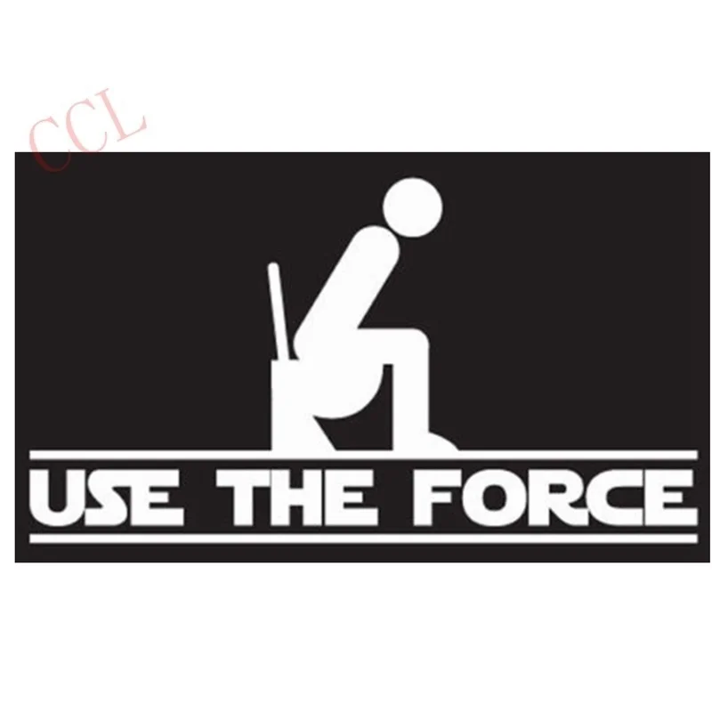 

USE THE FORCE FUNNY WC TOILET STICKER DECAL VINYL CAR STAR WARS stickers