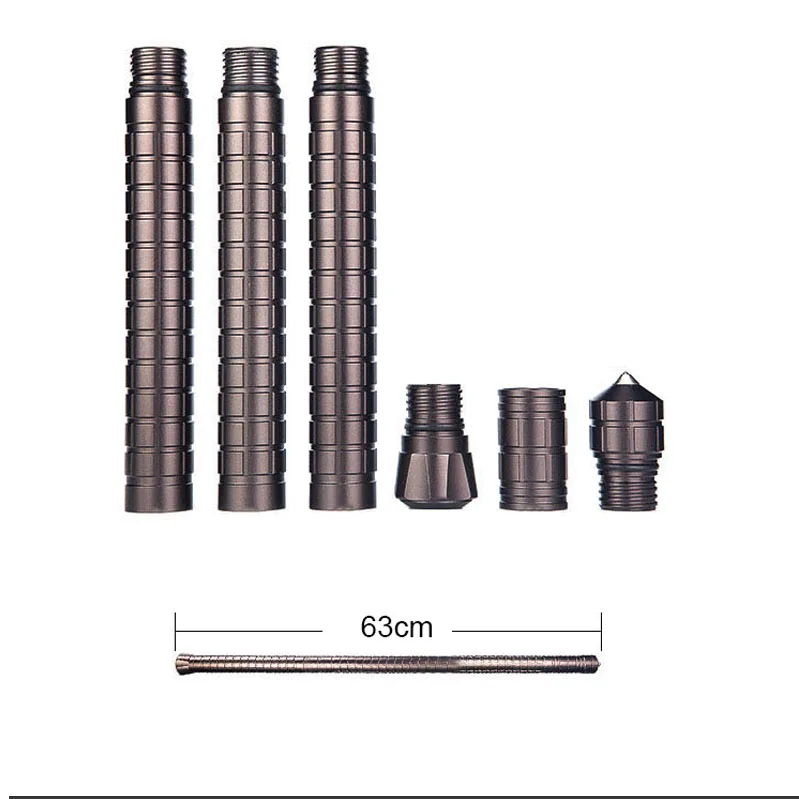 Многофункциональная дорожная сумка для отдыха на открытом воздухе для выживания DIY Самозащита палка оружие безопасности со внутренним, вращающимся затвором защитный стержень Пеший Туризм аварийной ситуации - Цвет: 3 section