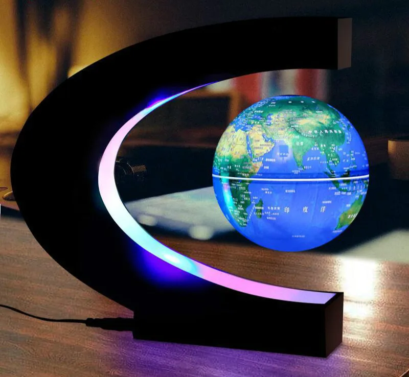 Светодиодный магнитный в воздухе, светящийся Глобус, карта мира плавающей стол ночной Светильник maglev настольная лампа для украшения в подарок на день рождения украшение дома
