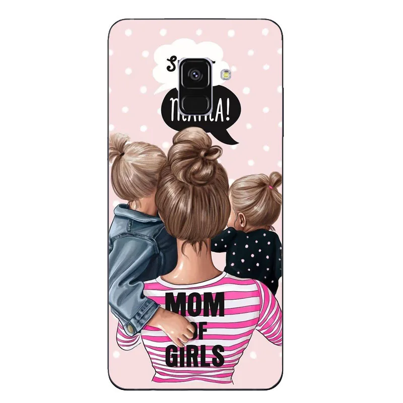 Модные чёрный; коричневый волос для мам и детей, девочек queen 01 Мягкий силиконовый чехол для телефона для samsung Galaxy S6 S7 край S8 S9 Plus note 8, 9