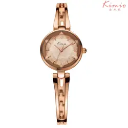 2017 KIMIO Роскошные брендовые новые модные дизайн гексагональной женские часы дамы из нержавеющей стали Кварцевые платье часы женские