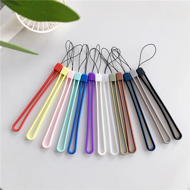 

TJHSZKL simple solid color mobile phone shell lanyard wrist lanyard mobile phone lanyard U disk key ring short color wrist rope