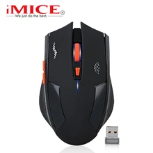 Rechargeable Wireless Mouse 2.4G 2400 DPI Slient Button Gaming Mouse Built In Battery With Charging Cable For PC Laptop Computer